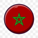 14 - Round country flag morocco PNG and Vector