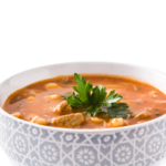 42 - Moroccan harira soup served in a bowl with white background a traditional PNG Image and Clipart