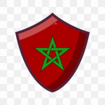 49 - Morocco flag in shield shape PNG and Vector